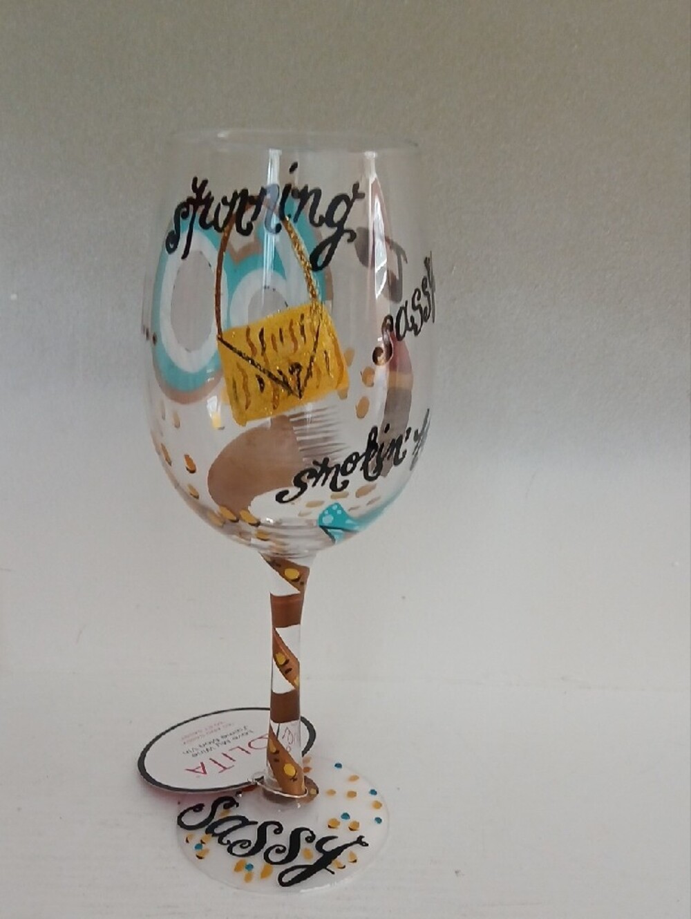 Lolita Pink Wine Glass - 60 And Sassy - Picture 4 of 4